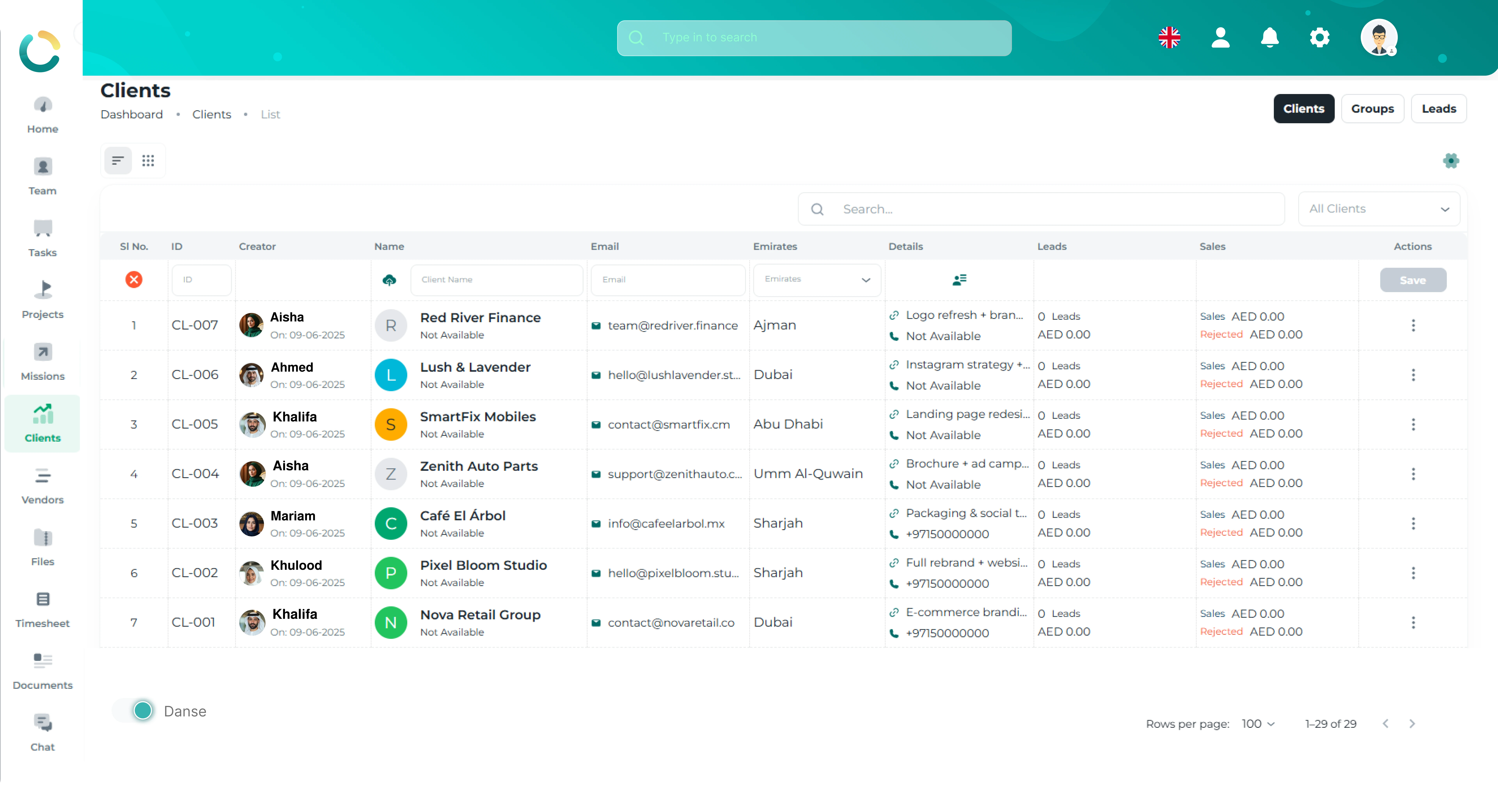 NOVOLOGS Client Database