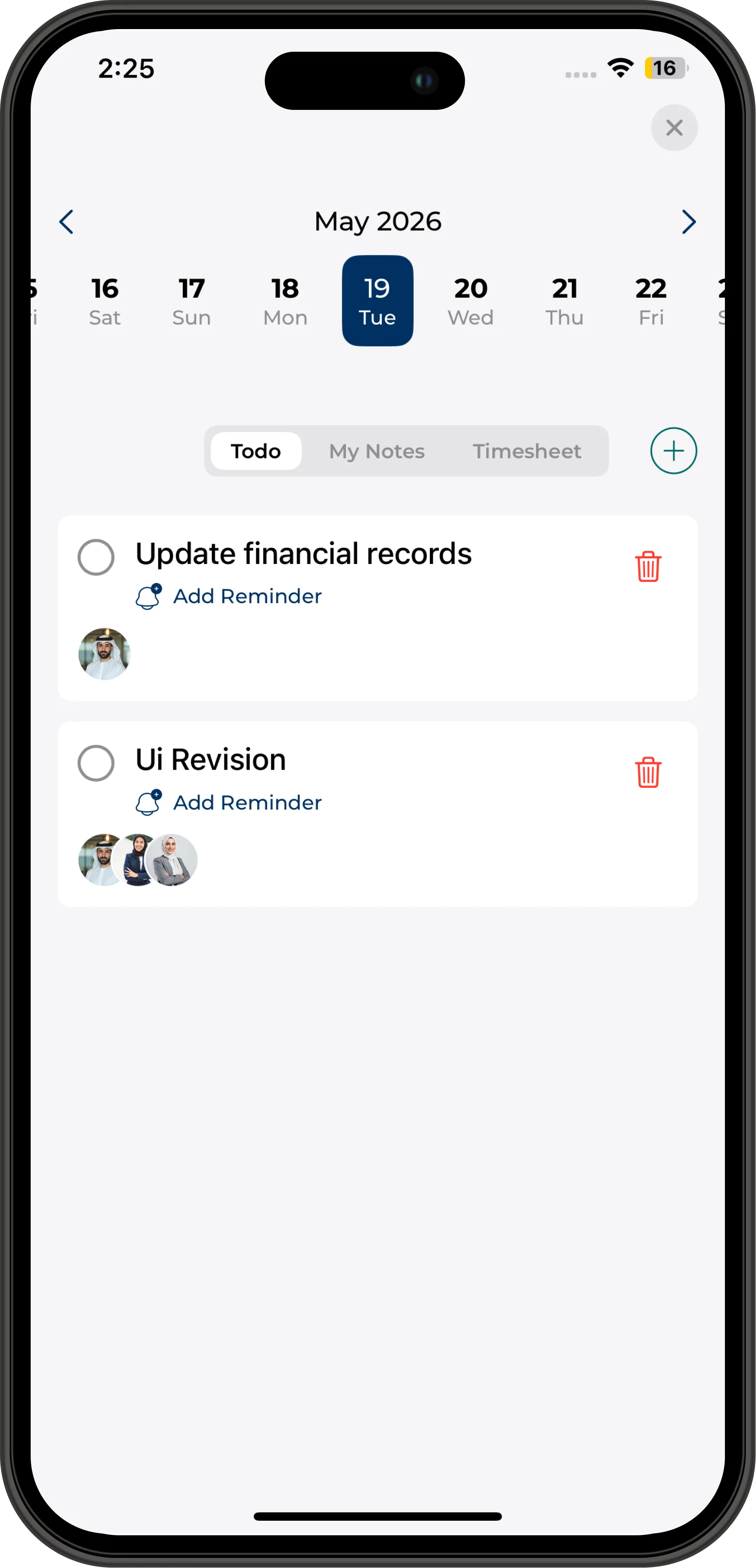 NOVOLOGS Mobile Timesheet Actions