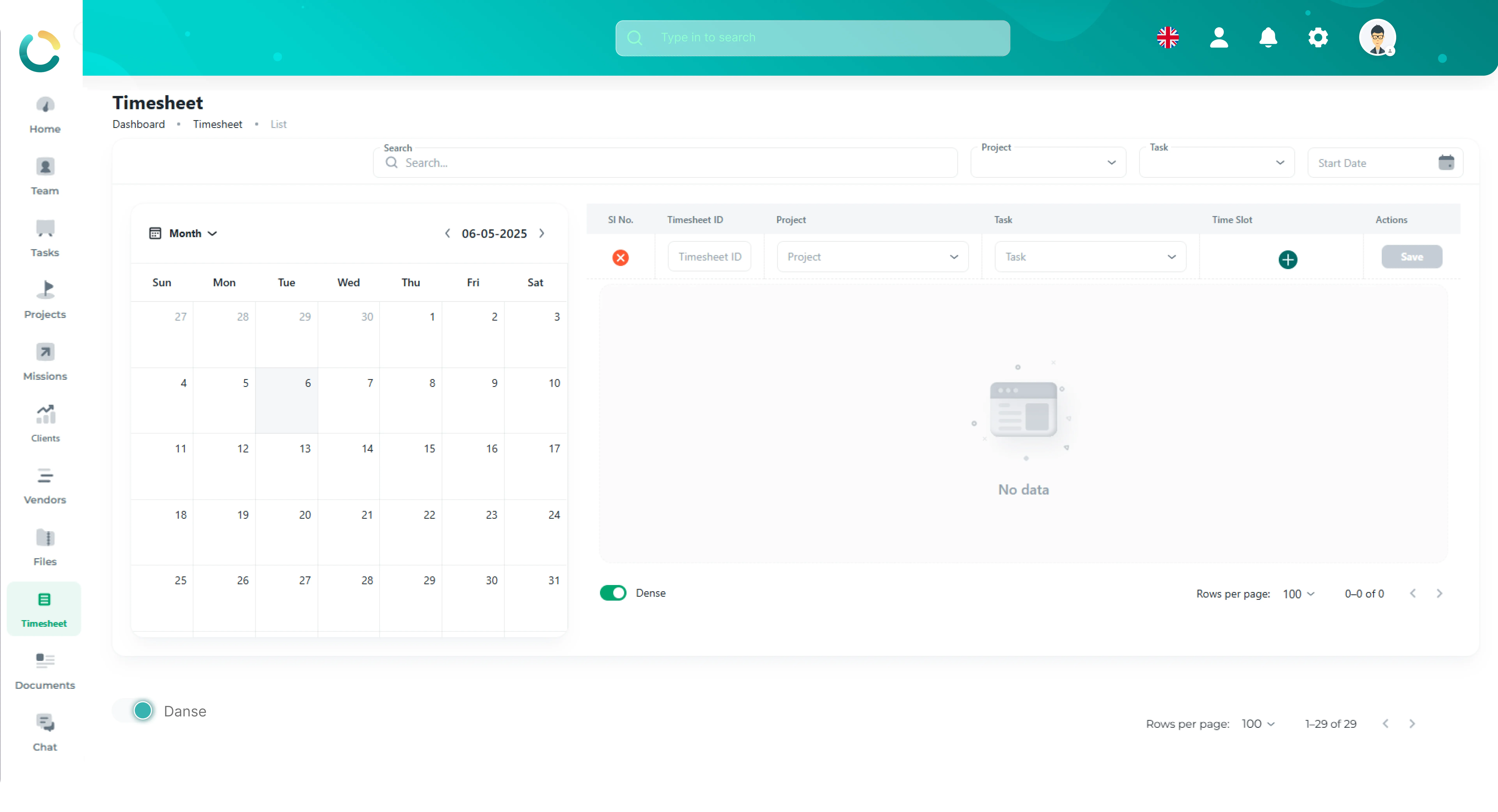 NOVOLOGS Time Tracking Web Dashboard